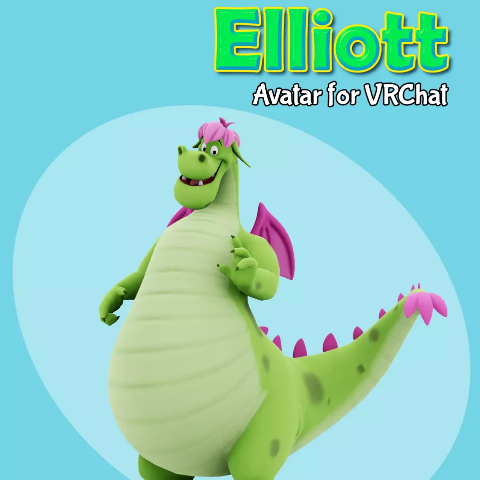 Pete S Dragon Elliott VRChat Avatar By Eligecos VRCArena