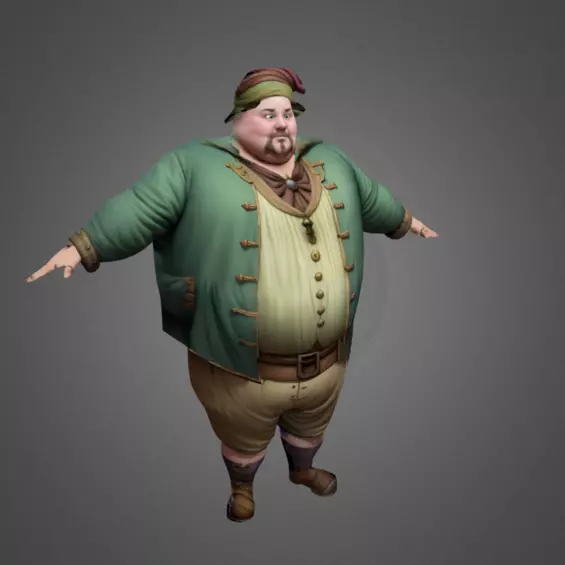 Fat Merchant : Unity NPC, VRChat Avatar | By Sam Dutter | VRCArena