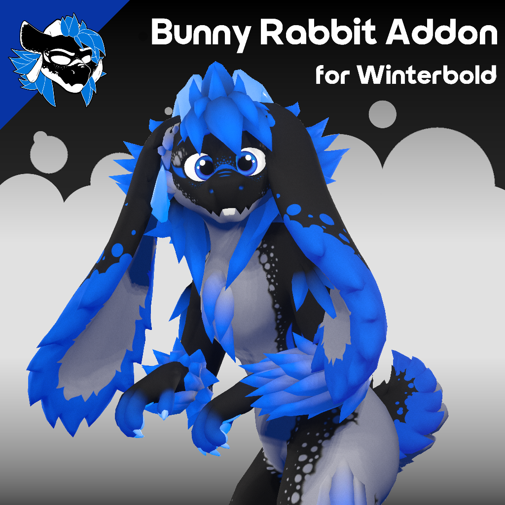 Bunny Rabbit Ears & Tail for Winterbold - VRChat Bunny Avatar Kit ...