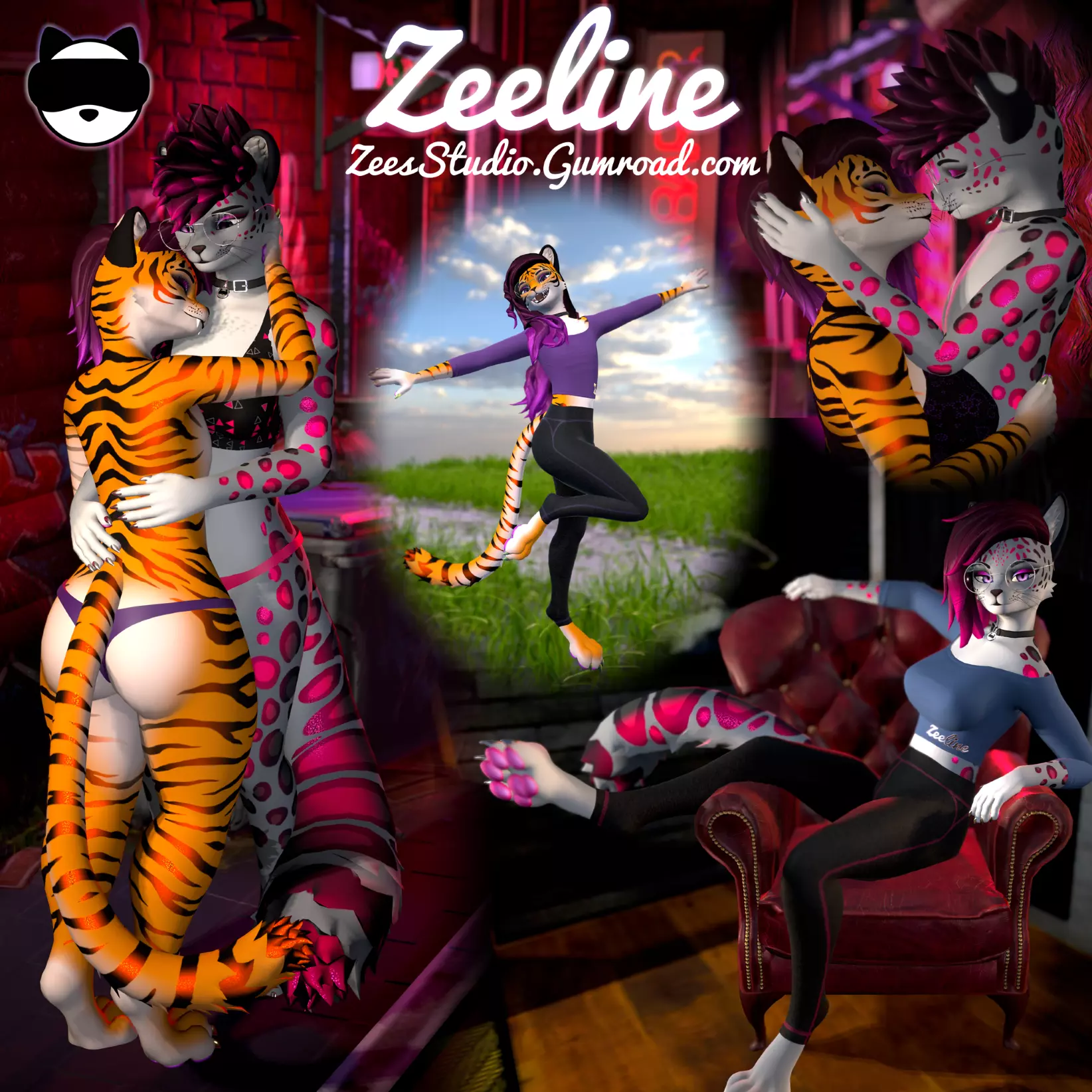 The Zeeline - Feline Avatar - VRChat - NSFW | By Zee | VRCArena