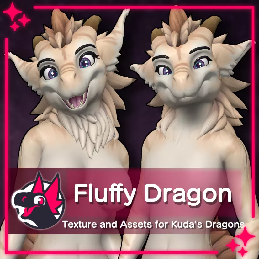 Kuda's Dragons DLC - Fluffy Dragon | By Kudalyn | VRCArena