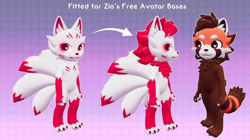 Fluff Add-On For Zio's Free Avatars | By Ziodynes098 | VRCArena