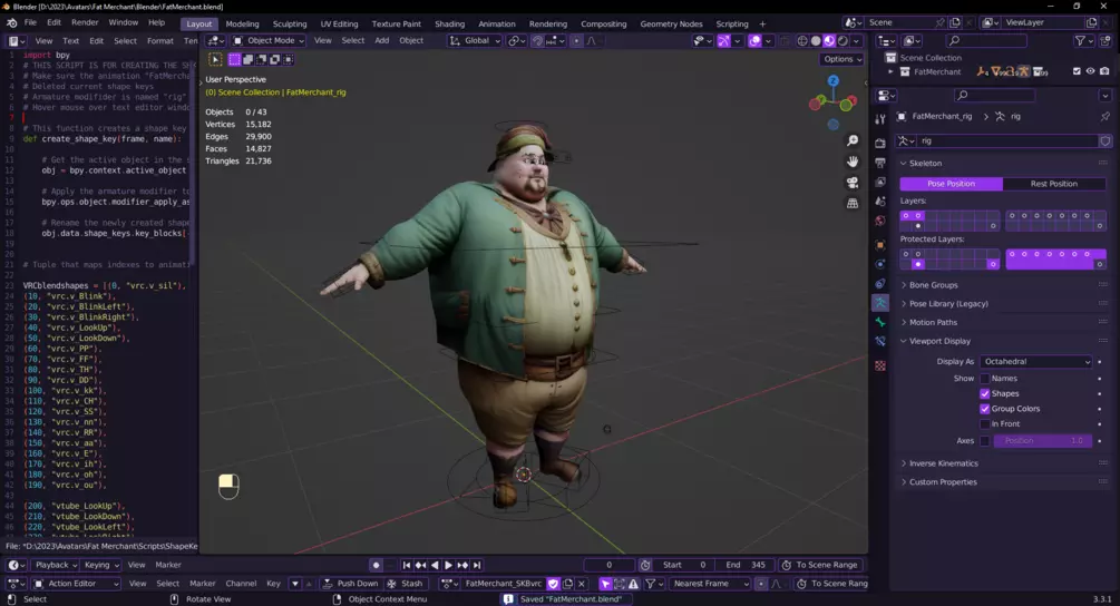 Fat Merchant : Unity NPC, VRChat Avatar | By Sam Dutter | VRCArena